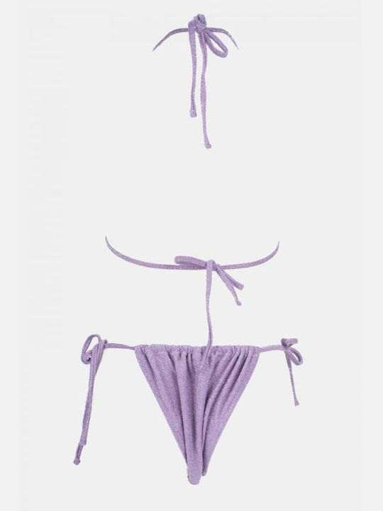 Bikini-Set Dreieck mit Abnehmbarer Verstärkung & Brasilien Flieder