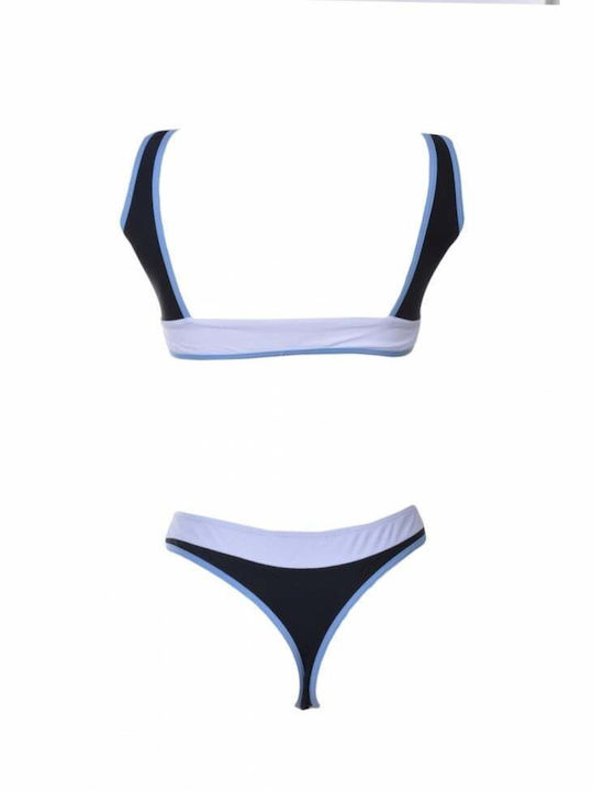 Αθλητικό Set Bikini Μπουστάκι & String Μαύρο