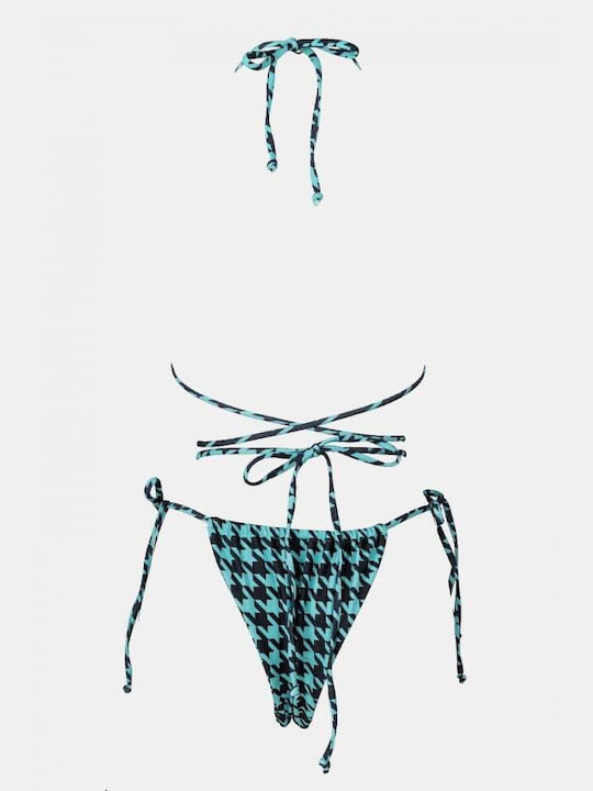 Bikini-Set Dreieck mit Abnehmbarer Verstärkung & Brasilien Türkis