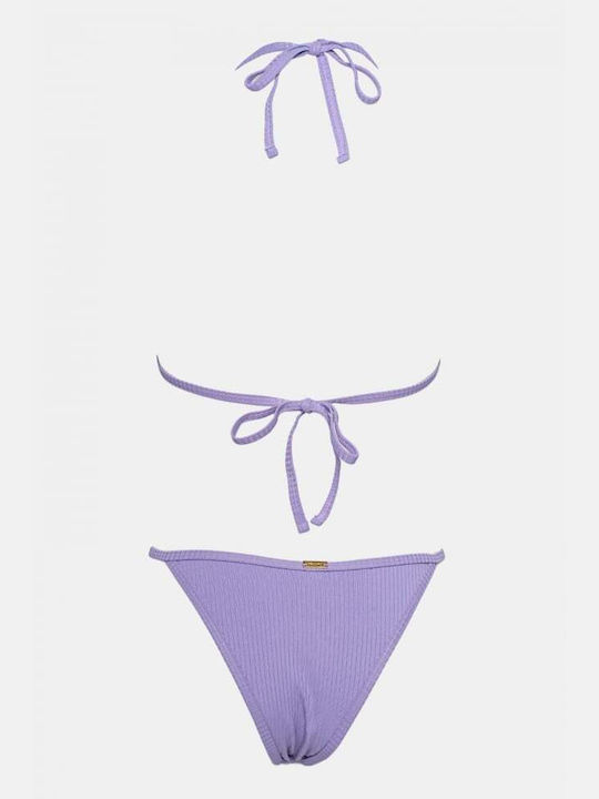Set Bikini Triunghi Cu Burete Detașabil Lila
