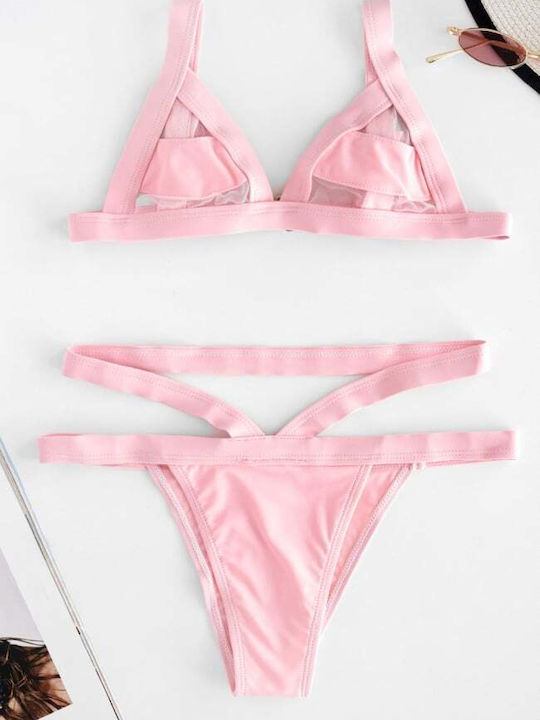 Set Bikini Triangle & Brazil Pink