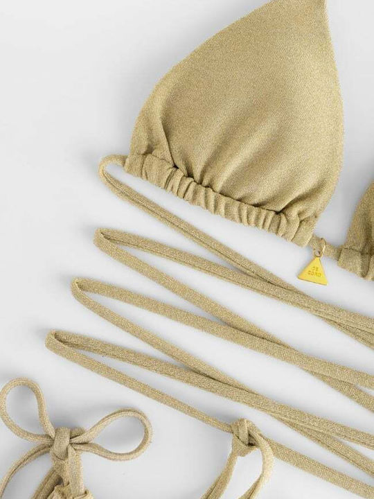 Set Bikini Triunghi Cu Burete Detașabil Bej