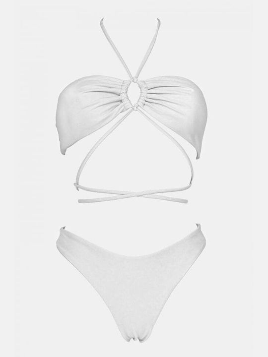 Set Bikini 3 Pieces with Removable Padding Brazil White