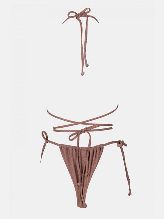 Set Bikini Triangle with Removable Padding Brown