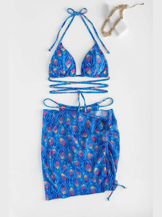 Bikini-Set 3-teilig Blau