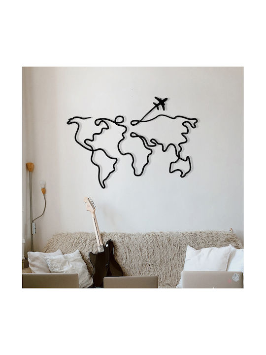 Decorative Black Mozzafiato Silhouette Made of Metal 60x42cm