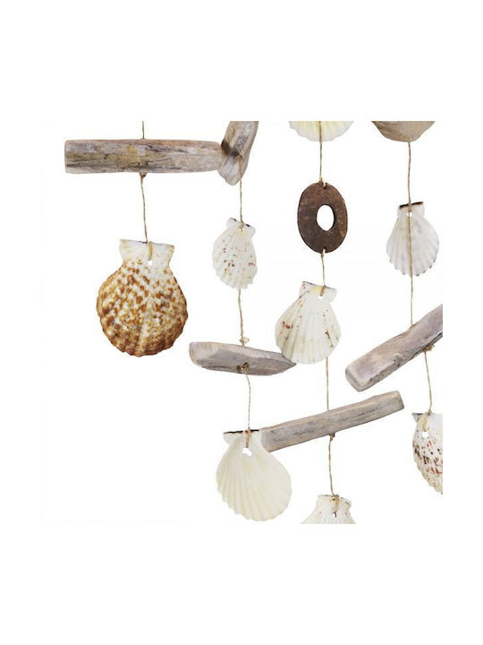 Synchronia Hanging White Wooden Wall Decor 30x30cm
