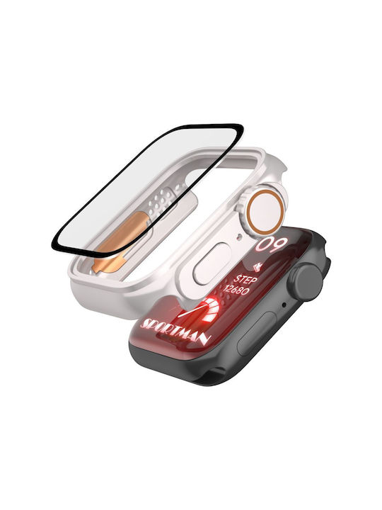 Tech-Protect Defense360 Silikonhülle Black / Orange für Apple Watch 44mm