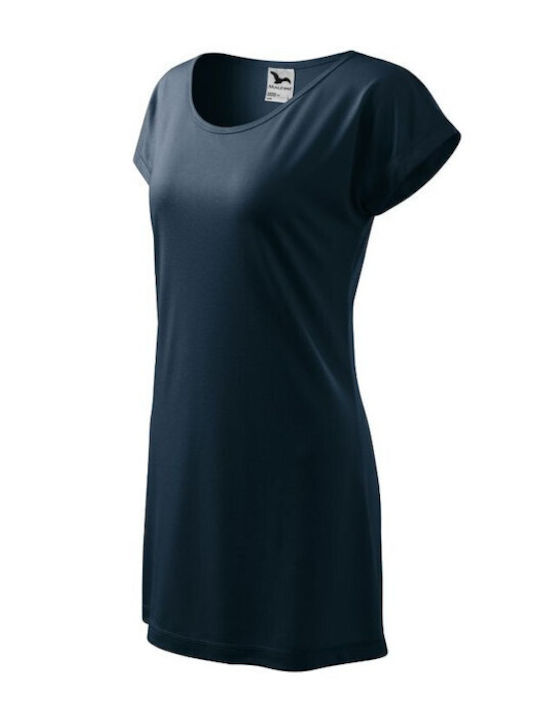 Malfini Sommer Mini T-Shirt Kleid Marineblau