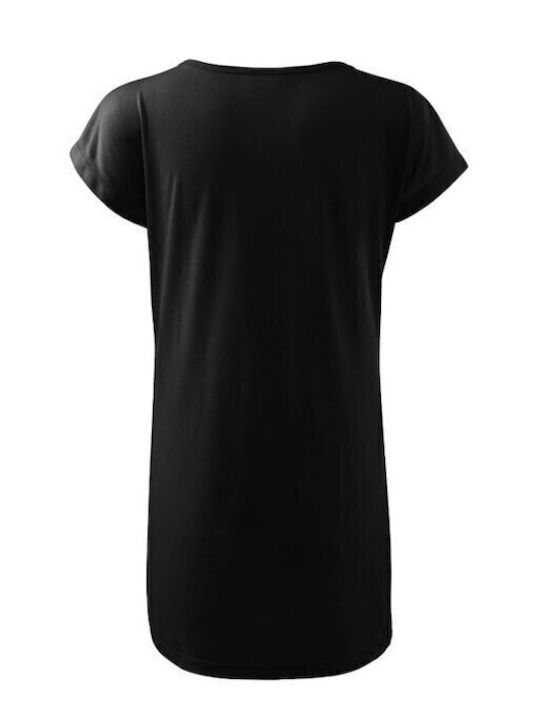 Summer Mini Athletic T-Shirt Short Sleeve Black Dress
