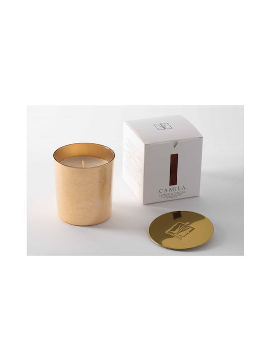 Camila Scented Candle Limone & Zenzero Jar Gold 200gr 1pcs