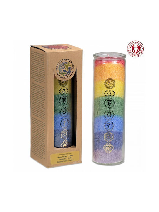 Yogi & Yogini Aromatisches Soja Kerze im Mehrfarbigen Gefäß 800g
