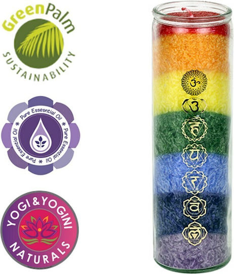 Yogi & Yogini Aromatisches Soja Kerze im Mehrfarbigen Gefäß 800g