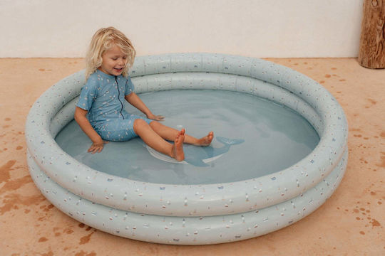 Little Dutch Sailors Bay Children's Round Inflatable PVC Swimming Pool Gray