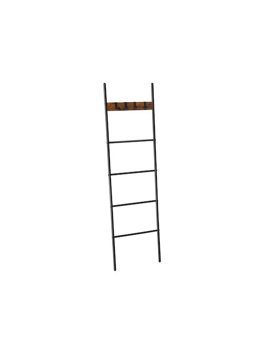Vasagle Wall-Mounted Bathroom Ladder with 4 Positions ​44x160cm Black