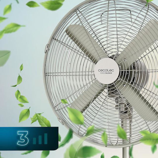 Cecotec EnergySilence 610 Steelstyle Pedestal Fan 50W Diameter 40cm Silver
