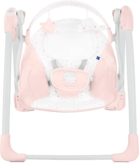 Kikka Boo Elektrisch Baby Relax Schaukel Chillo mit Musik Pink Hippo für Kind bis 11kg