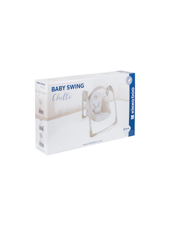 Kikka Boo Elektrisch Baby Relax Schaukel Chillo mit Musik Jungle King Mint für Kind bis 11kg
