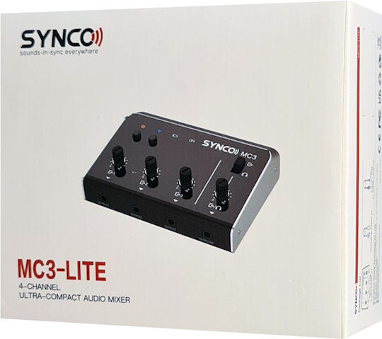 Synco MC3-LITE SY-MC3-BK Ψηφιακός Μίκτης 4.0 Καναλιών & Bluetooth