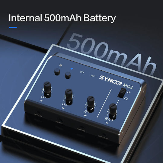 Synco MC3-LITE SY-MC3-BK Ψηφιακός Μίκτης 4.0 Καναλιών & Bluetooth