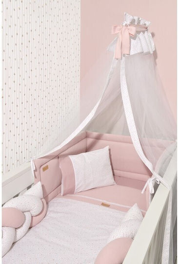 Baby Oliver Crib Bumpers Braided Inside Pink 20x200cm