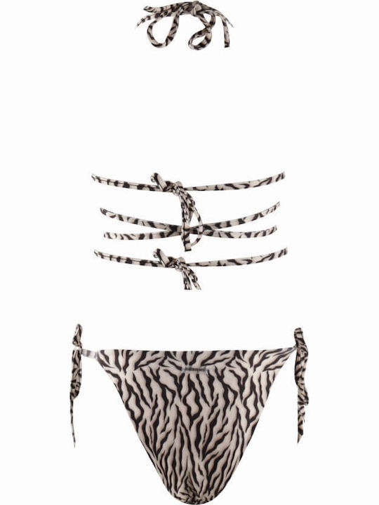 Bikini-Set mit Verstärkung Hohe Taille Mehrfarbig