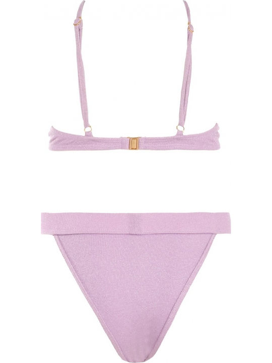 Gigi Set Bikini Brazil Ψηλόμεσο Λιλά