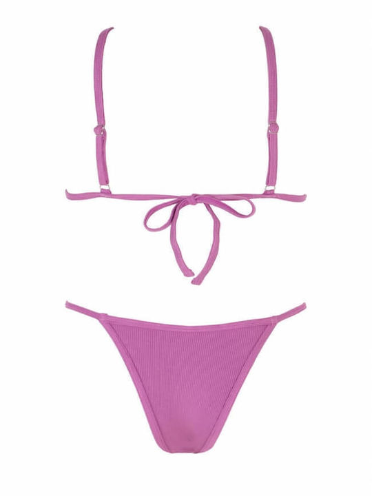 Gigi Bikini Set Triangle & Brazil Purple