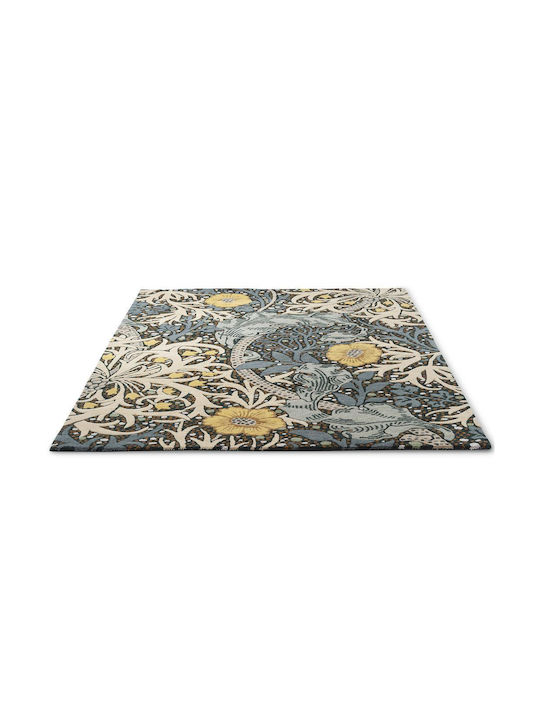Morris & Co Seaweed Lucrat manual Covor Rectangular Din lână Albastru