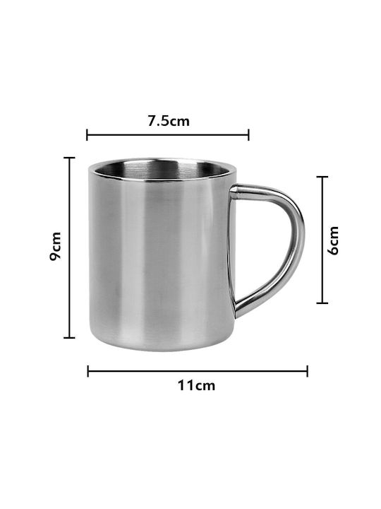 Koupakoupa Tasse Metallisch Silber 300ml 1Stück