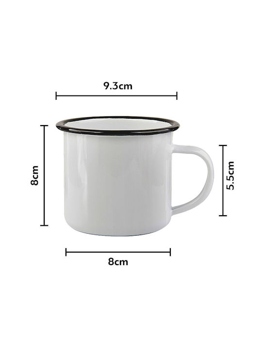 Koupakoupa Becher Emaille Weiß 340ml