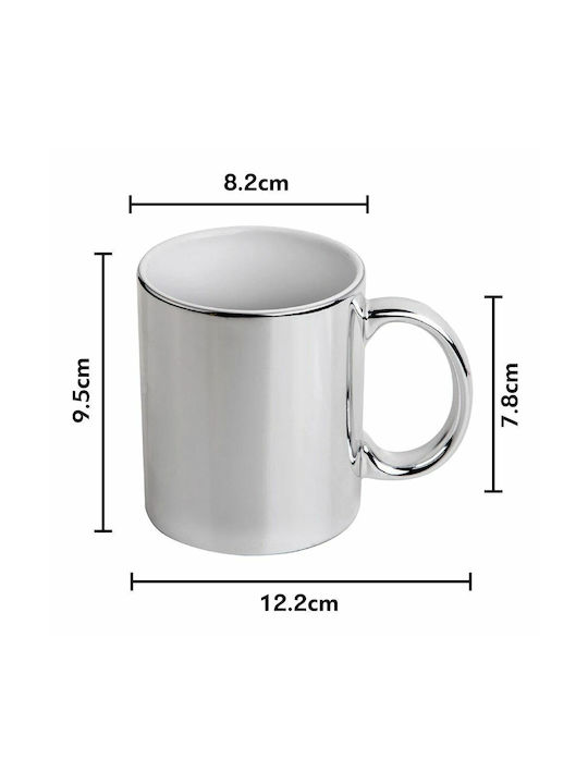 Koupakoupa Mug Ceramic Silver 330ml