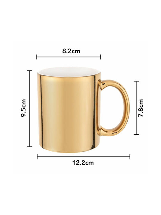 Koupakoupa World's best boss stars Mug Ceramic Gold 330ml