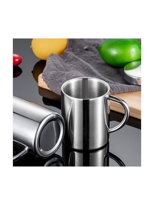 Koupakoupa Becher Metallisch Silber 330ml