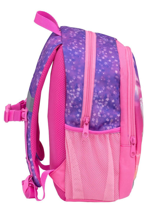 Belmil Schulranzen Rucksack Grundschule Rosa mit Flaschenhalter 12Liter