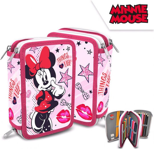 Disney Mouse Κασετίνα Γεμάτη Ροζ