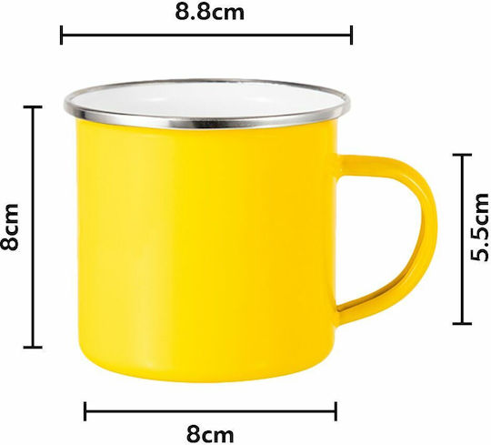 Koupakoupa Cană Emailat Galbenă 330ml