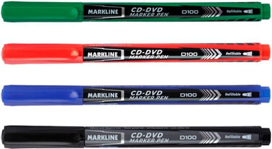 Linc Μαρκαδόροι για CD/DVD Κόκκινοι Σετ 10τμχ