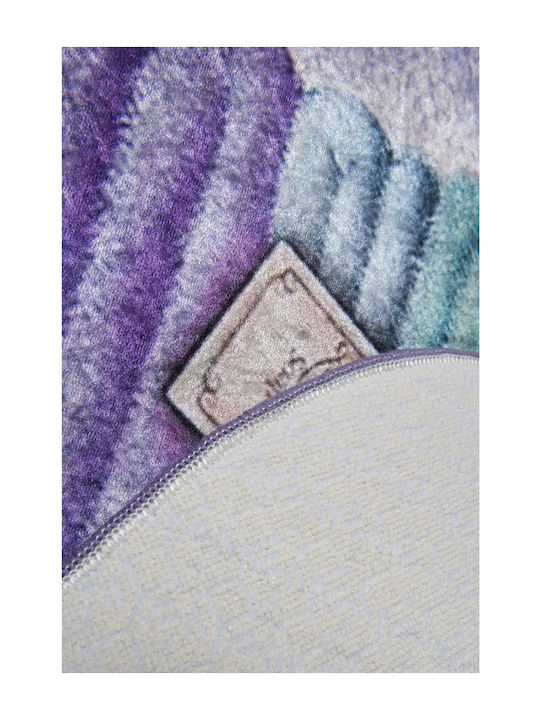Mijolnir Bath Mats Set Oval Purple 2pcs