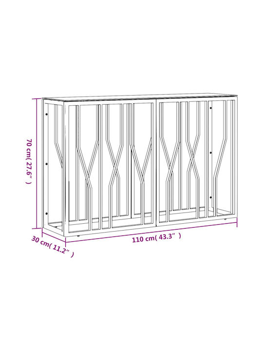 Konsole Silber L110xB30xH70cm