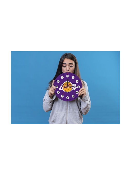 Koupakoupa Wall Clock Wooden Purple Ø19cm