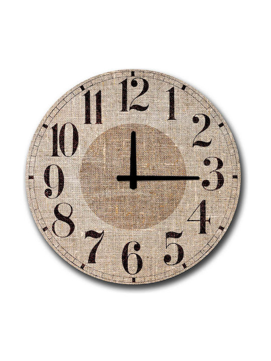 Wall Clock Plastic Beige Ø50cm