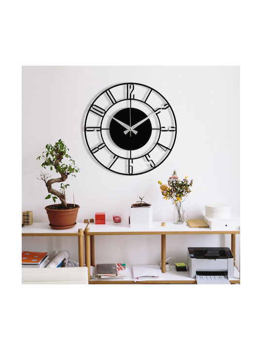 Wallity Wall Clock Metallic Black Ø48cm