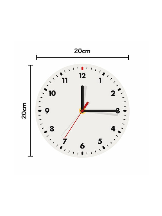 Wall Clock Wooden Gray Ø19cm