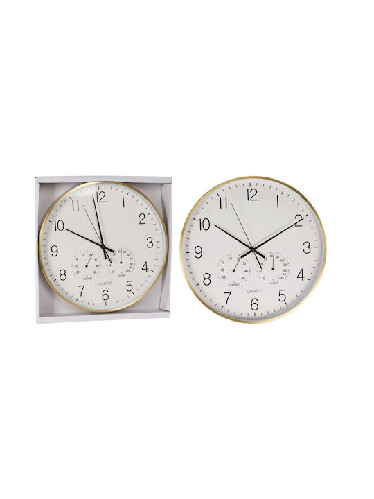 Wall Clock Metallic White