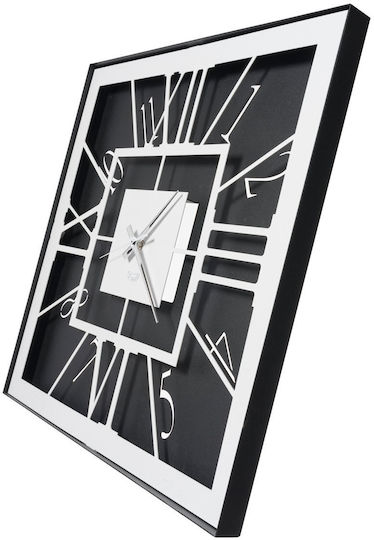 Arti E Mestieri Wall Clock Metallic Black 50x50cm