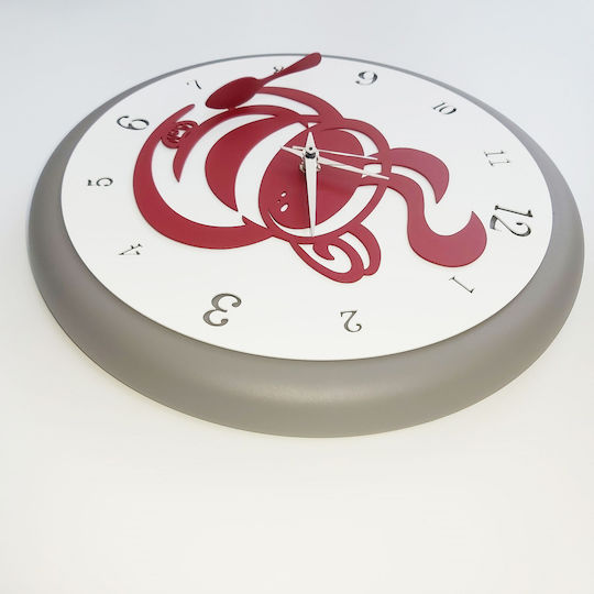 Arti E Mestieri 3D Wall Clock Metallic White Ø30cm