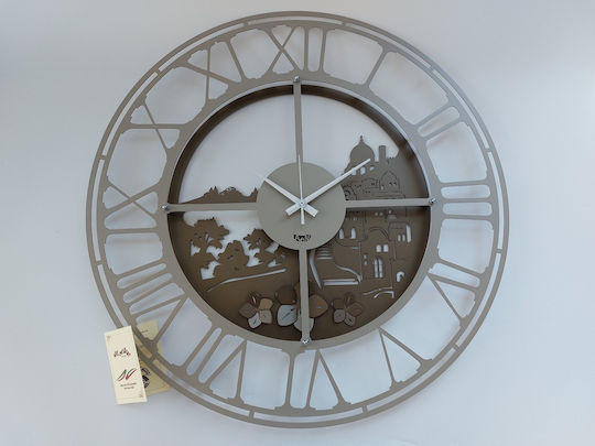 Arti E Mestieri 3D Wall Clock Metallic Beige Ø60cm