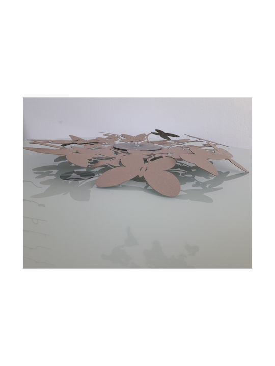 Arti E Mestieri 3D Ρολόι Τοίχου Μεταλλικό Γκρι Ø62cm