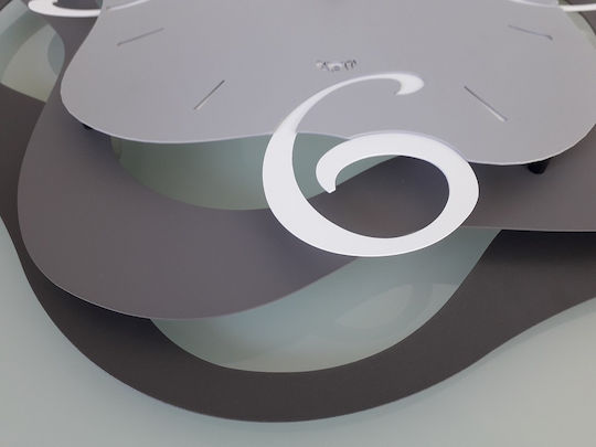 Arti E Mestieri 3D Wall Clock Metallic Gray Ø62cm